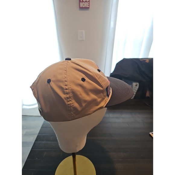 Vintage Mens Beige Las Vegas Travel Snapback Adjustable Twill Cap - Picture 8 of 12